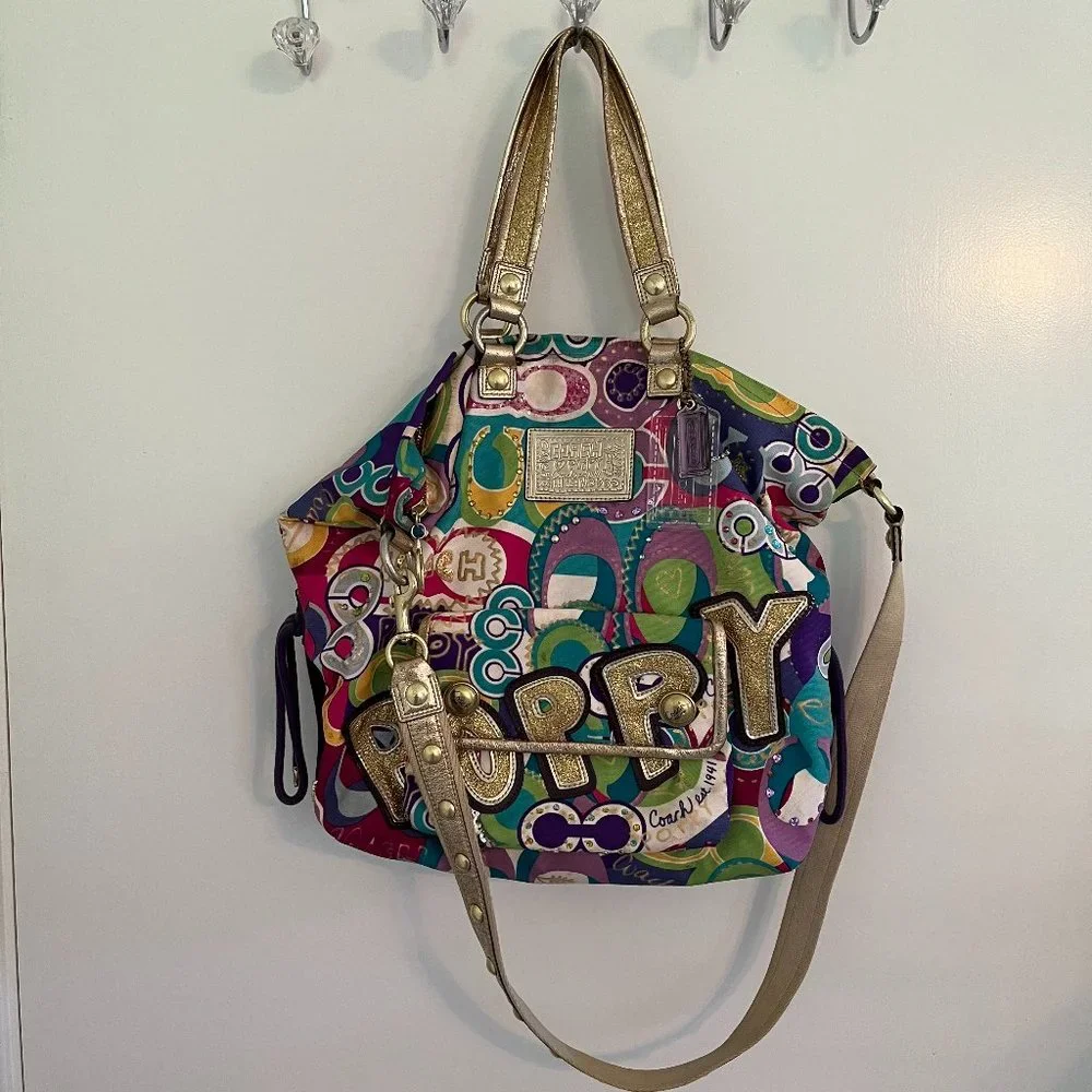 Coach | Bags | Rare Coach Poppy Handbag Gold Hardware | Poshmark